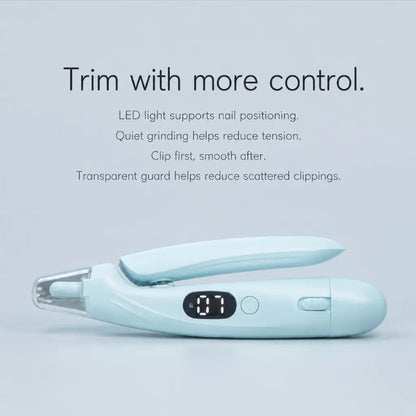 2026 Upgraded 2-In-1 Pet Nail Clipper & Grinder with Smart 2-Speed Display, Rechargeable Eco-Friendly Low Noise Pet Nail Clippers with LED Light & Nail Trapper, Professional Dog Grooming Kit for Dogs Cats #Summervibes #Petlovers