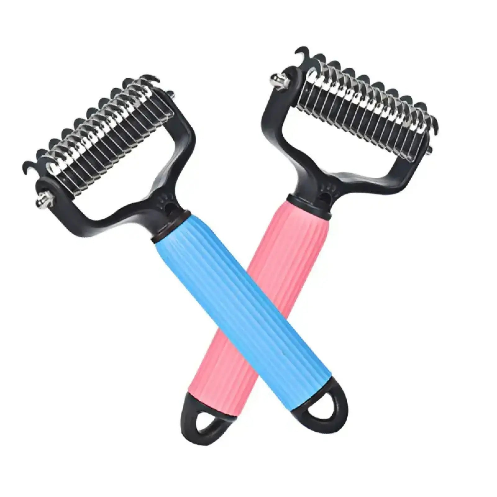 Dog Grooming Comb – Groomer Tools, Stainless Steel Double-Sided Shedding Grooming Kit, Mat-Tamer Teeth for Detangling Matted Hair, Simple Comb-In Routine for Smooth Coat Passes & Daily Maintenance